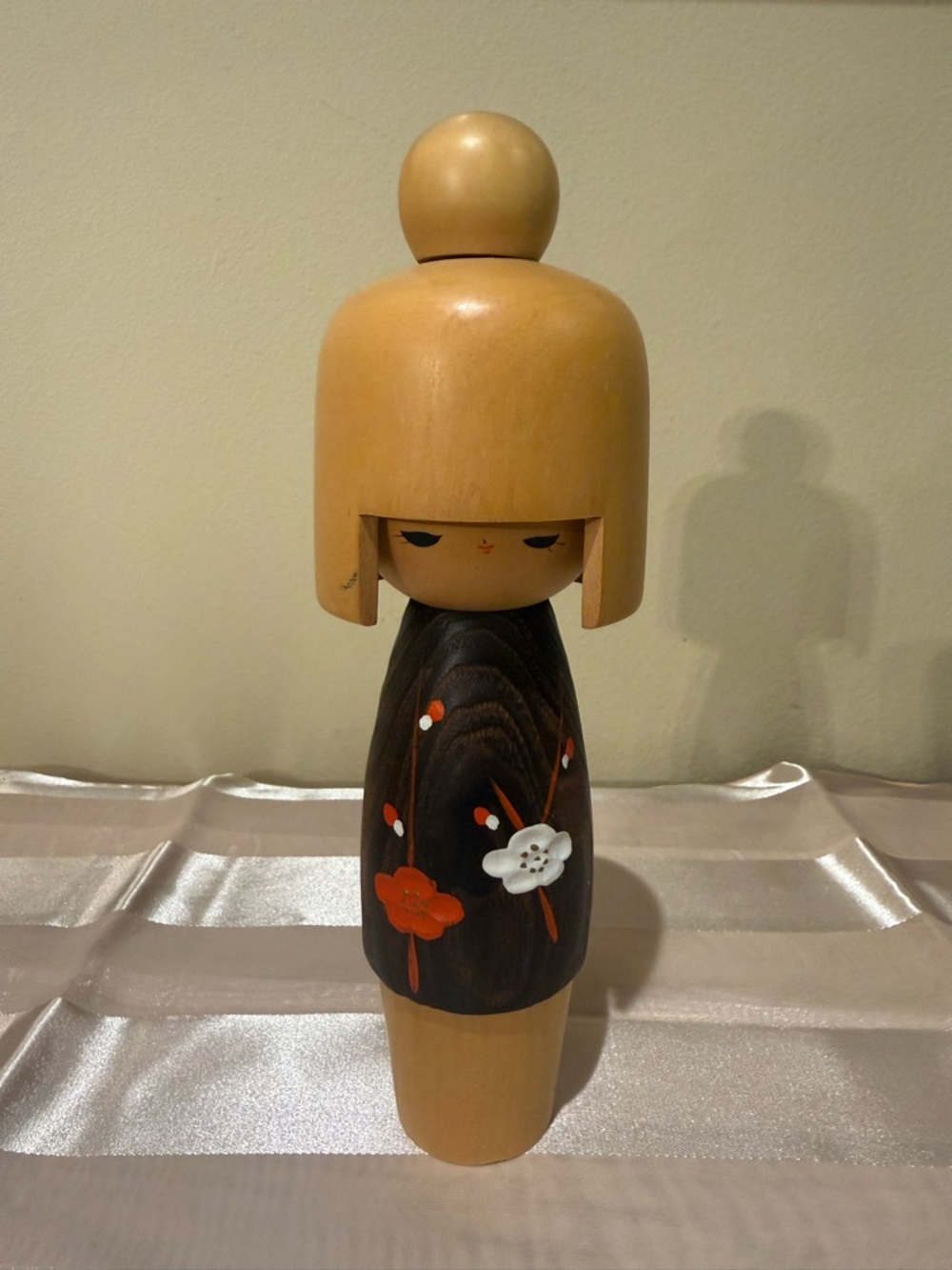 Vintage Japanese Creative Kokeshi Doll - Award Winning Plum Blossom 8.5" Signed